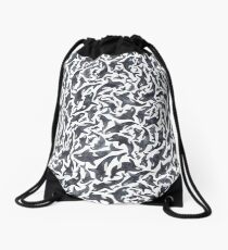 Orcas or Killer Whales Drawstring Bag