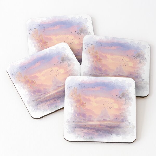 Item preview, Fairytale Area Sunset - Watercolor Painting  designed and sold by Unaiza Khalid.