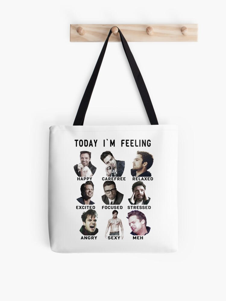 Thumbnail 1 of 2, Tote Bag, Sebastian Stan - Funny Feelings - Bucky Barnes - Signature designed and sold by PAFDesign.