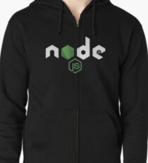 NodeJS JavaScript Programmer Zipped Hoodie