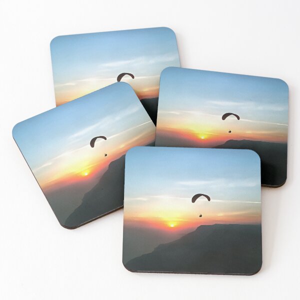 Item preview, Sunset Paraglide Wanderlust Extreme Sports Art designed and sold by taiche.