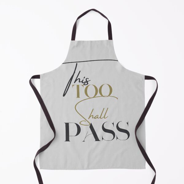 Item preview, This Too Shall Pass Quote In Blue & Gold designed and sold by GubrialGraphics.