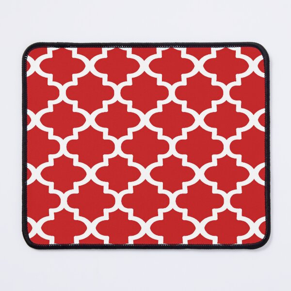 Item preview, Quatrefoil Pattern In White Outline On Red designed and sold by taiche.