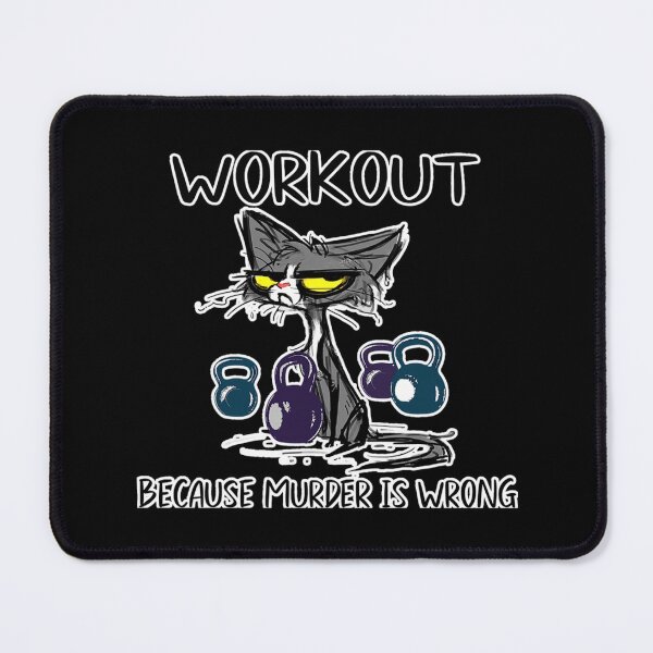 Item preview, Black Cat Todays Mood Workout Because Classic T-Shirt designed and sold by gloria1os.