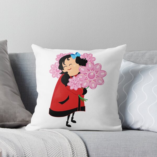 Item preview, Niña linda con flores rosadas designed and sold by candonyc.