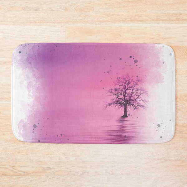 Item preview, Tree among Water Purple Sunset - Watercolor Painting  designed and sold by Unaiza Khalid.