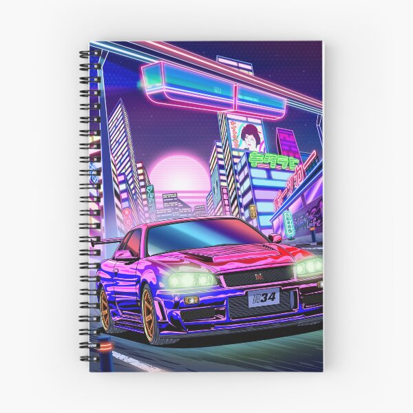 Item preview, Nissan Skyline GT-R R34 Vaporwave designed and sold by JDM Guyvit.
