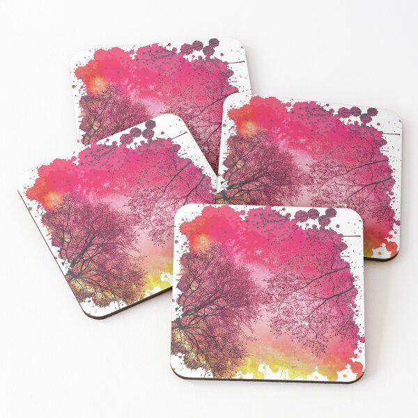 Item preview, Lonely Trees by Pink Sunset - Watercolor Painting designed and sold by Unaiza Khalid.