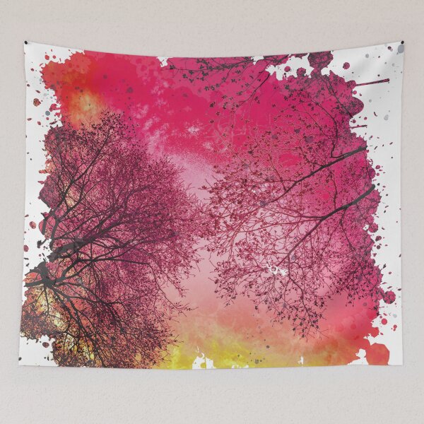 Item preview, Lonely Trees by Pink Sunset - Watercolor Painting designed and sold by Unaiza Khalid.