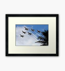 The Air Force Thunderbirds demonstration team. Framed Print