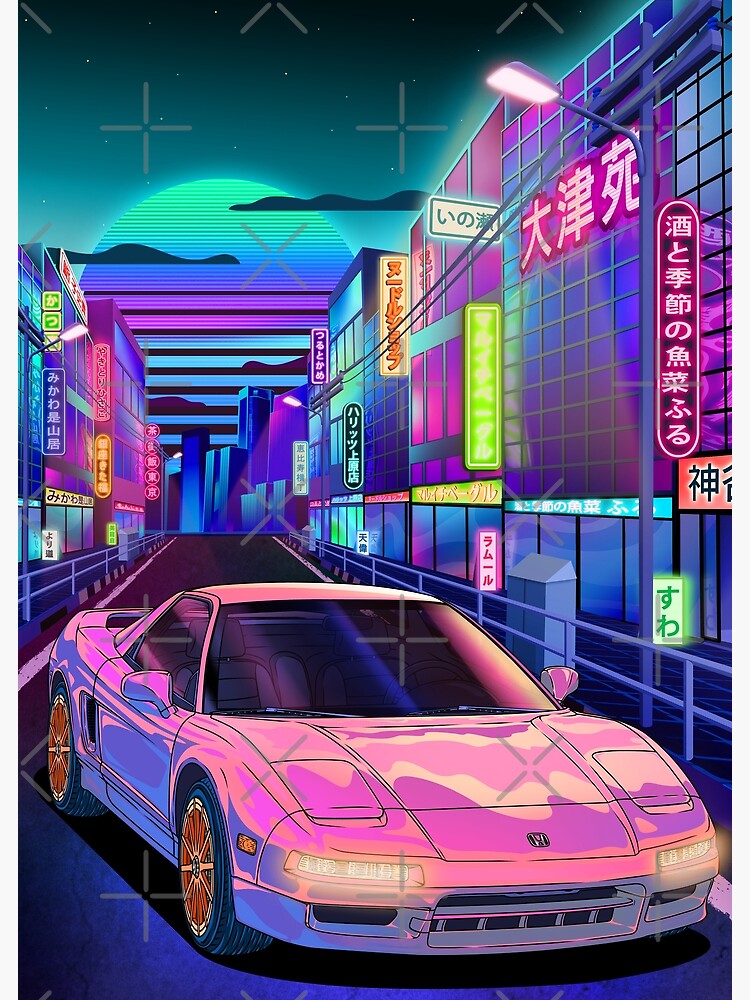 Honda NSX Vaporwave Poster for Sale by Navin Guyvit