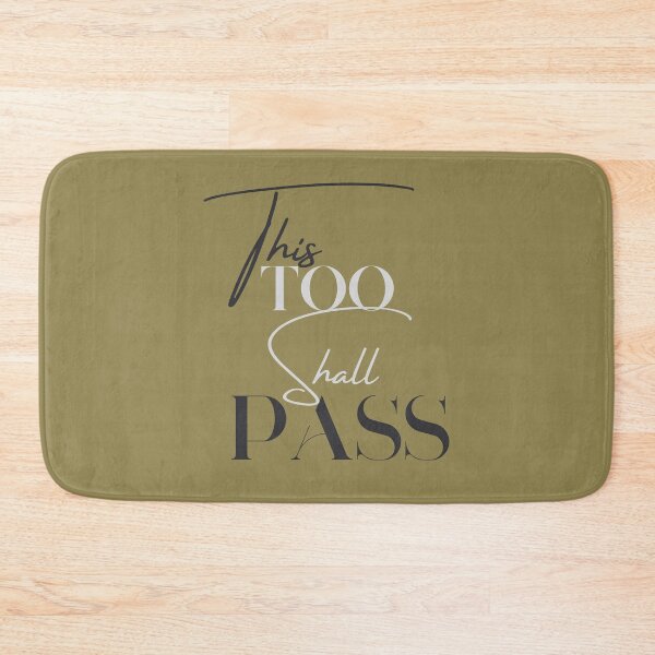 Item preview, This Too Shall Pass Quote In Blue & White designed and sold by GubrialGraphics.