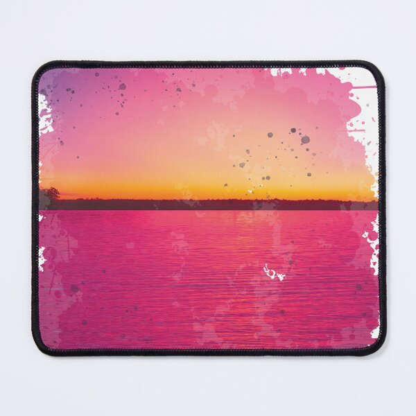 Item preview, Beach Pink Sunset - Watercolor Painting designed and sold by Unaiza Khalid.