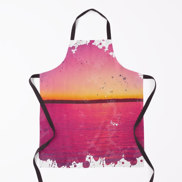 Item preview, Beach Pink Sunset - Watercolor Painting designed and sold by Unaiza Khalid.