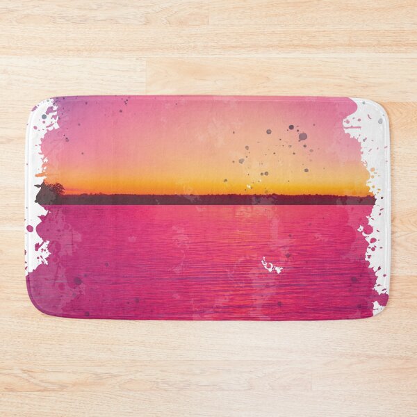 Item preview, Beach Pink Sunset - Watercolor Painting designed and sold by Unaiza Khalid.