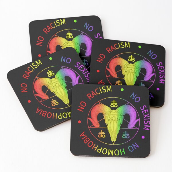 Item preview, Gothic Evil 666 Satan Baphomet Gothic Metal Pentagram - No Racism, No sexism, No Homophobia designed and sold by nueschka.