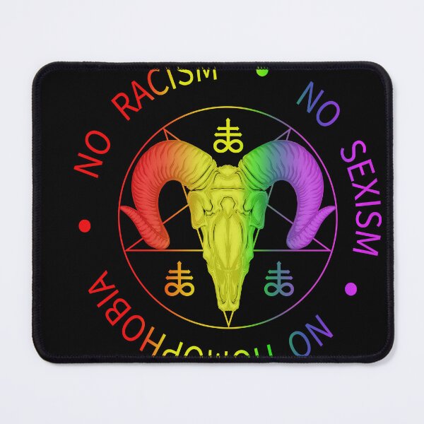 Item preview, Gothic Evil 666 Satan Baphomet Gothic Metal Pentagram - No Racism, No sexism, No Homophobia designed and sold by nueschka.