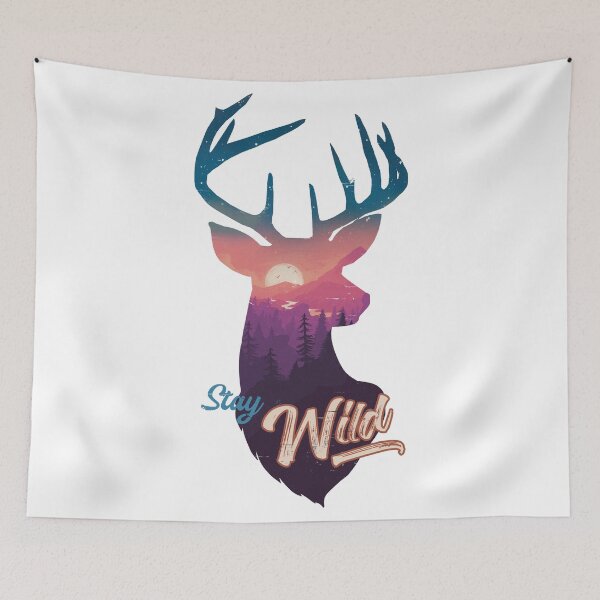 Item preview, Stay Wild Deer Sunset Night designed and sold by · GAMING SOUL ·.