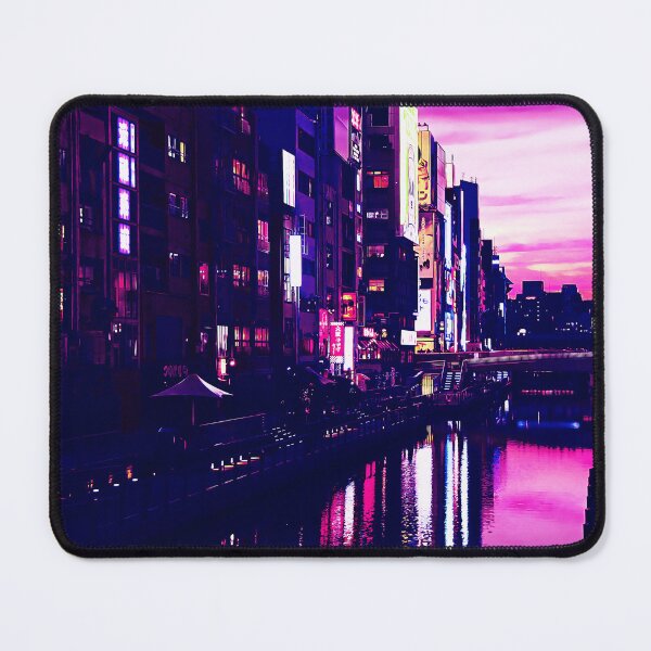 Item preview, Reflection of Japanese Cyberpunk River  designed and sold by vanyadesign.