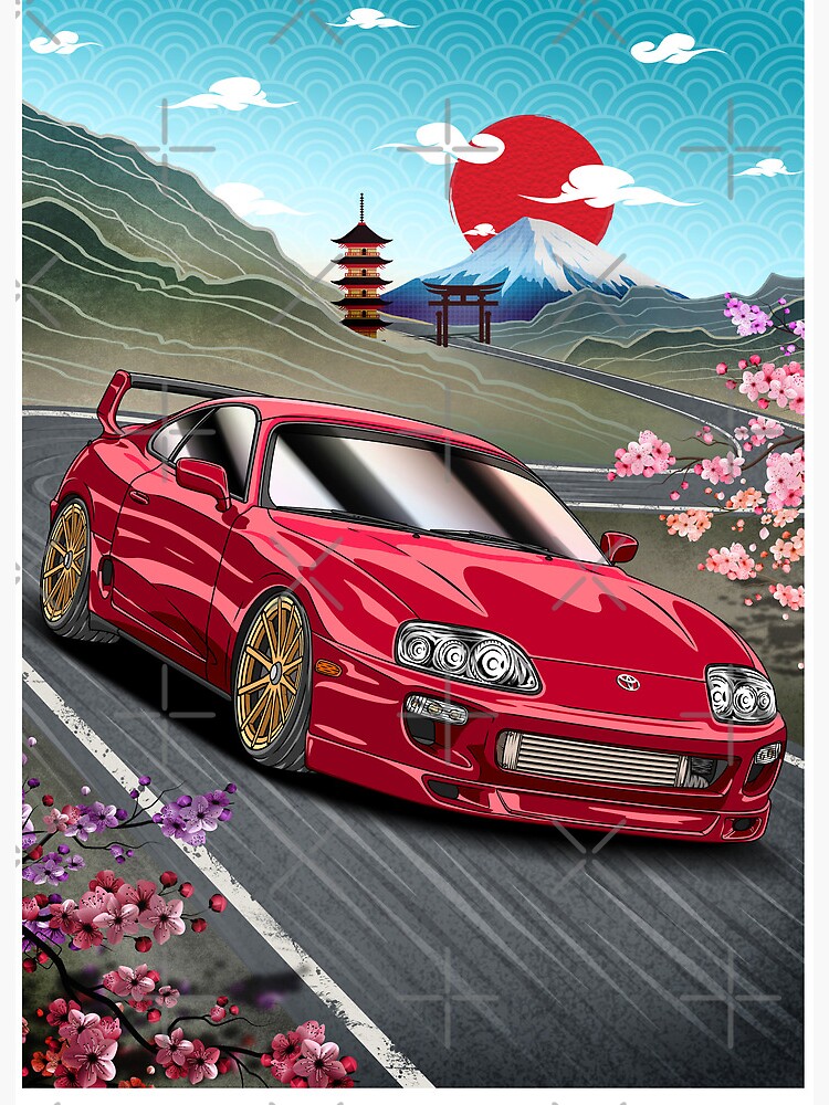 Nippon JDM Toyota Supra MK4 | Art Board Print