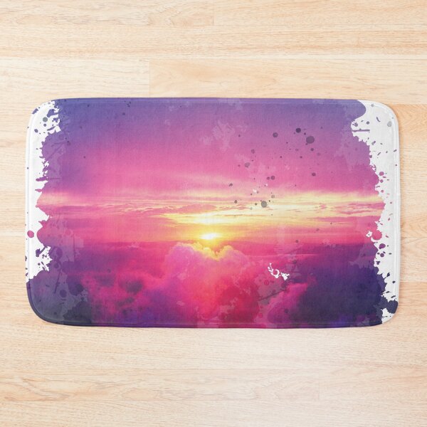 Item preview, Blue Clouds with Pink Sunset - Watercolor Painting designed and sold by Unaiza Khalid.