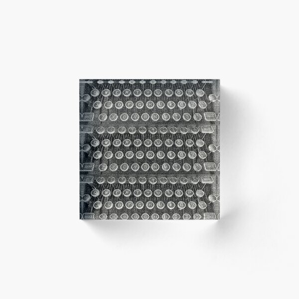 Typewriter Keys-Vintage Typewriter-Royal Typewriter-Writer Pearl S. Buck Acrylic Block