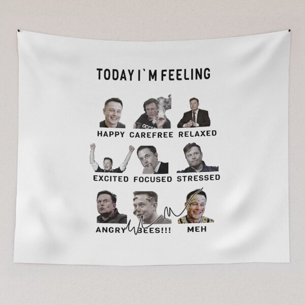 Item preview, Elon Musk - Funny Feelings designed and sold by PAFDesign.