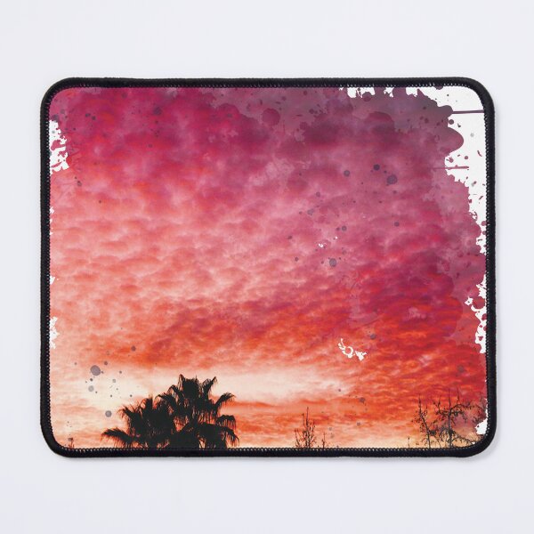 Item preview, Pink Orange Cloudy Sunset - Watercolor Painting designed and sold by Unaiza Khalid.