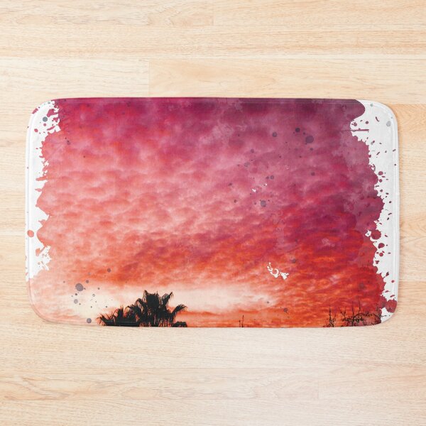 Item preview, Pink Orange Cloudy Sunset - Watercolor Painting designed and sold by Unaiza Khalid.