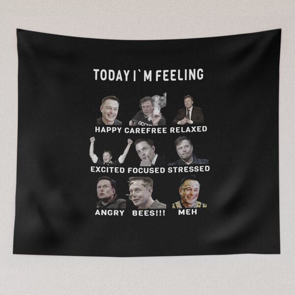 Item preview, Elon Musk - Funny Feelings designed and sold by PAFDesign.