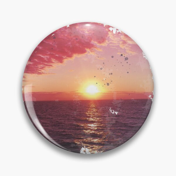 Item preview, Dark Pink Sunset on a Beach - Watercolor Painting designed and sold by Unaiza Khalid.