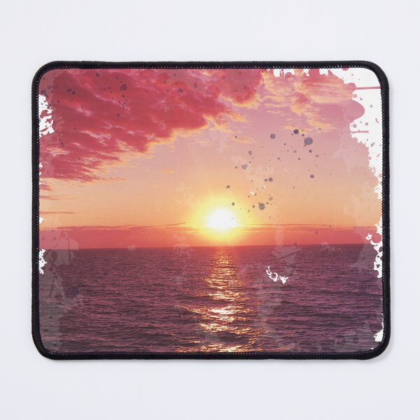 Item preview, Dark Pink Sunset on a Beach - Watercolor Painting designed and sold by Unaiza Khalid.