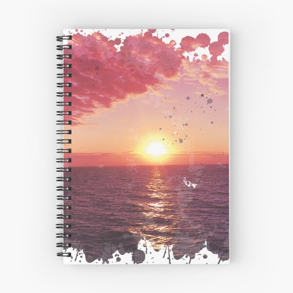 Item preview, Dark Pink Sunset on a Beach - Watercolor Painting designed and sold by Unaiza Khalid.