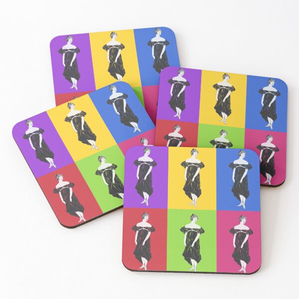 Item preview, Colorful flapper woman pop art from artworks by Edward Penfield designed and sold by see-the-fox.