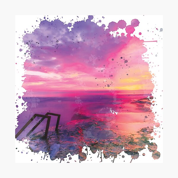 Item preview, Spain Sunset - Watercolor Painting designed and sold by Unaiza Khalid.