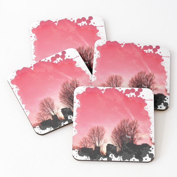 Item preview, Silhouette Trees Sunset - Watercolor Painting designed and sold by Unaiza Khalid.