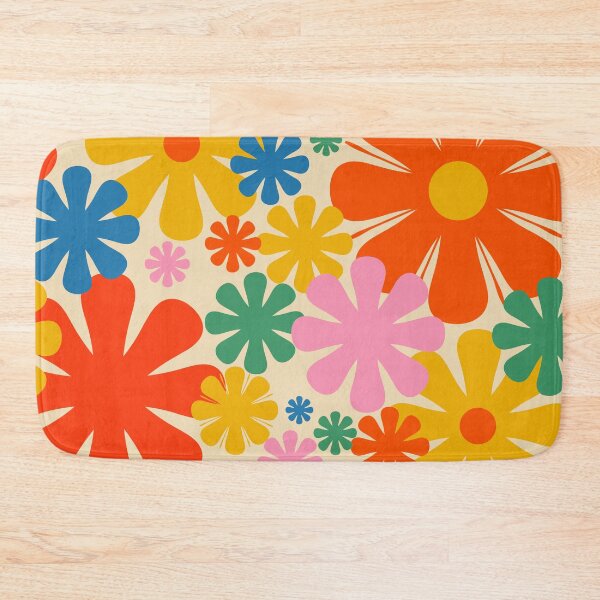 Item preview, Retro 60s 70s Aesthetic Colorful Floral Pattern  designed and sold by kierkegaard.