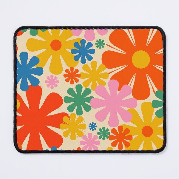 Item preview, Retro 60s 70s Aesthetic Colorful Floral Pattern designed and sold by kierkegaard.