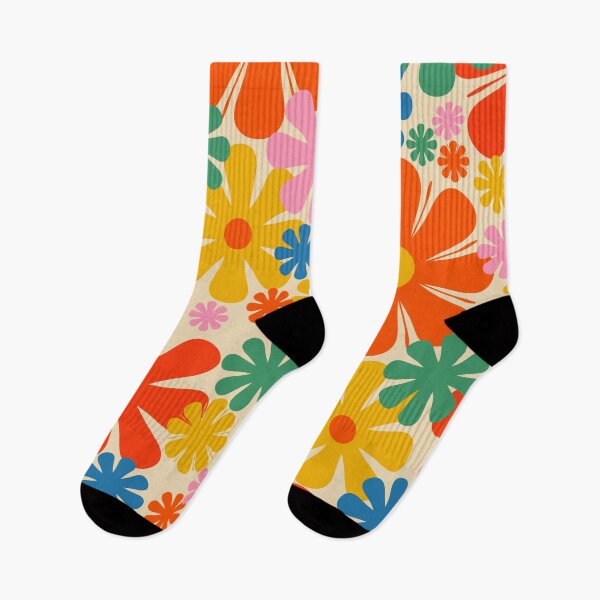 Item preview, Retro 60s 70s Aesthetic Colorful Floral Pattern  designed and sold by kierkegaard.