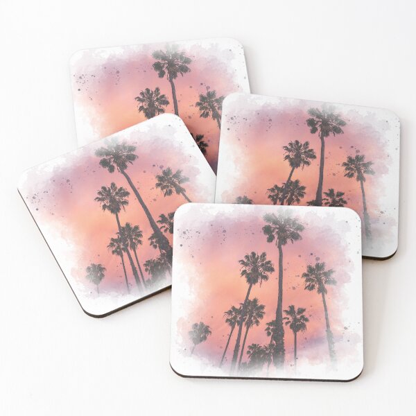 Item preview, Palm Trees Sunset - Watercolor Painting designed and sold by Unaiza Khalid.