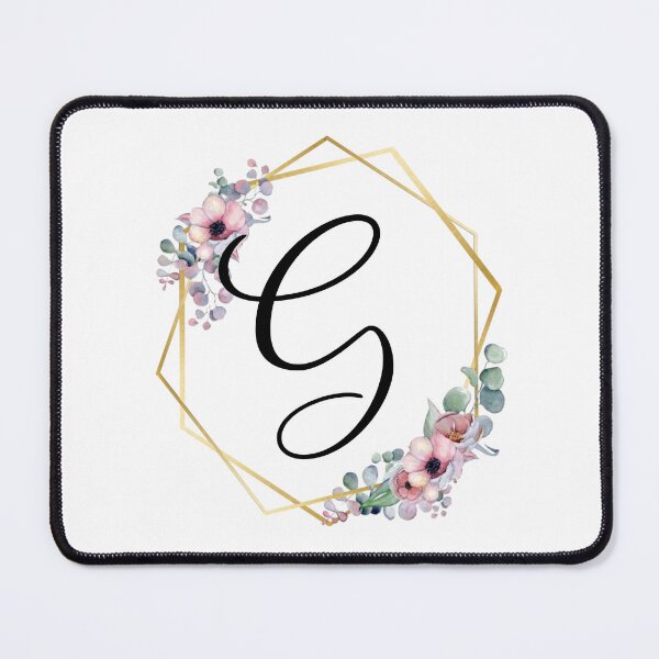 Item preview, Monogram Letter G | Lilac Flowers with Golden Edges designed and sold by JustSeasons.