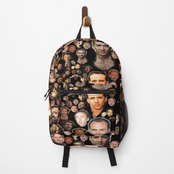 Nicholas Cage Faces Pattern Nicolas Cage Nick Cage Nic Cage Faces Pattern Backpack for Sale by PAFDesign Redbubble