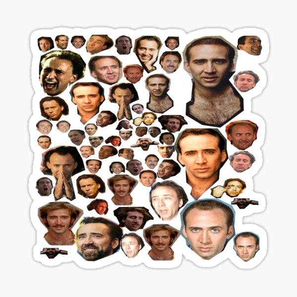 Item preview, Nicholas Cage Faces Pattern - Nicolas Cage - Nick Cage - Nic Cage Faces Pattern designed and sold by PAFDesign.