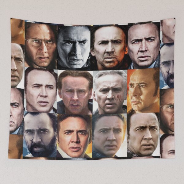 Item preview, Nicholas Cage Faces Pattern - Nicolas Cage - Nick Cage Nic Cage designed and sold by PAFDesign.