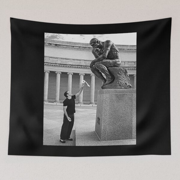 Item preview, The Thinker Vintage Robin Williams Giving Toilet Paper designed and sold by ChristinaUrban.
