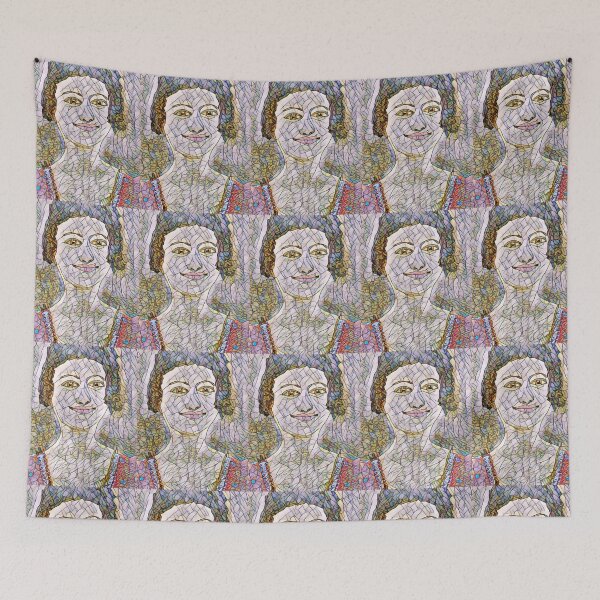 Item preview, Mosaic vintage lady  designed and sold by NewPages.