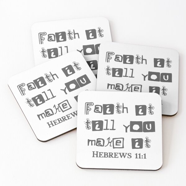 Item preview, Christian Design - Faith it till You Make it - Hebrews 11 verse 1 designed and sold by simplydesignart.