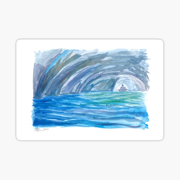 Artikel-Vorschau von Grotta Azzurra – Ein Bootsausflug zur Blauen Grotte von Capri, designt und verkauft von artshop77.