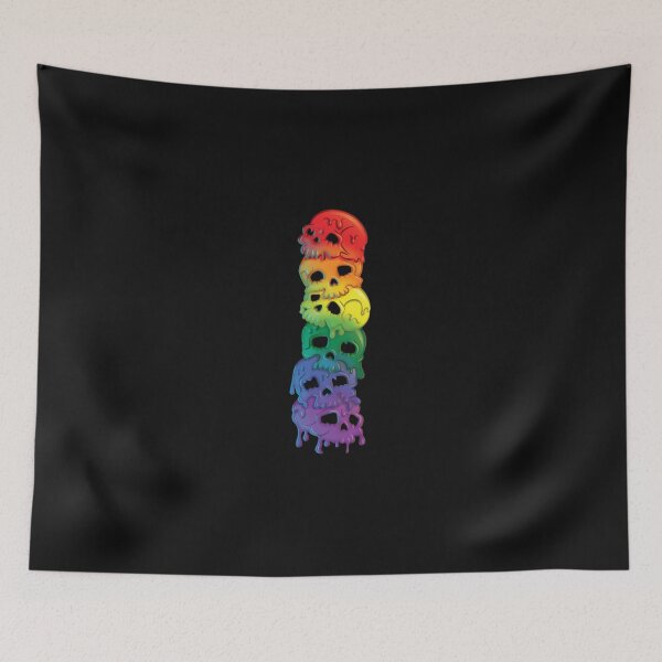 Item preview, Gay Pride Flag Rainbow Skulls LGBT  designed and sold by urbainplne.