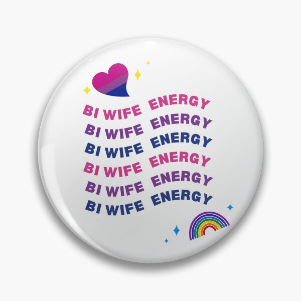 Item preview, Bi wife energy. Girl power, bisexual flag colors designed and sold by T-Look.